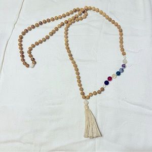 Handmade Lotus 🪷 Seed Beaded Necklace with Tassel